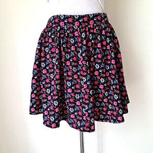 Freebird Juniors Floral Mini Skirt  A-Line Only Measurements Multicolor …